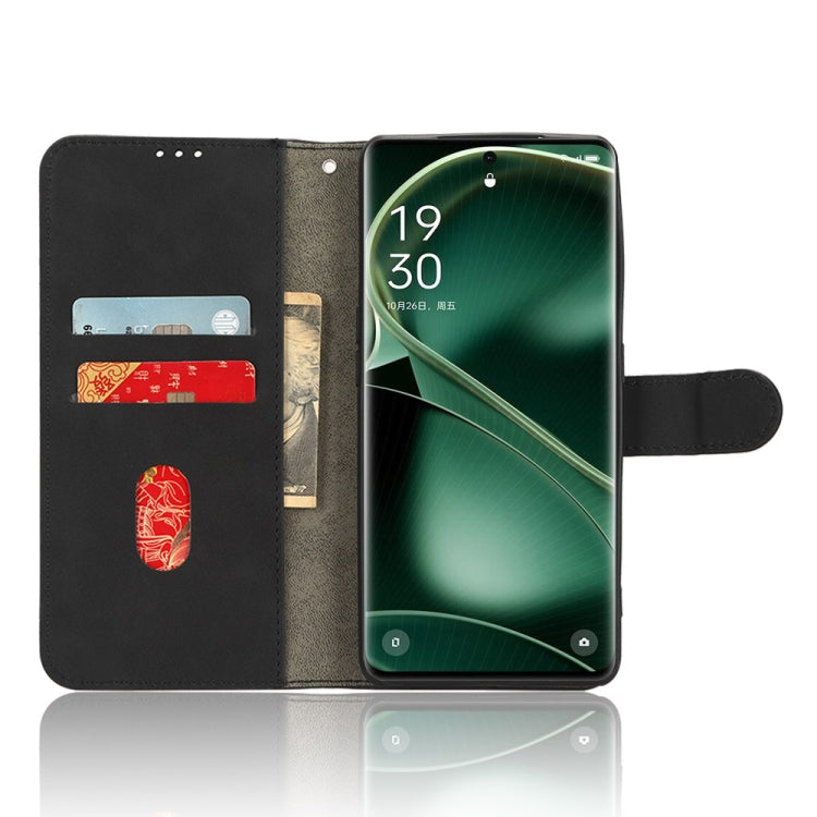 Black magnetic flip leather phone case with wallet window and folded cover