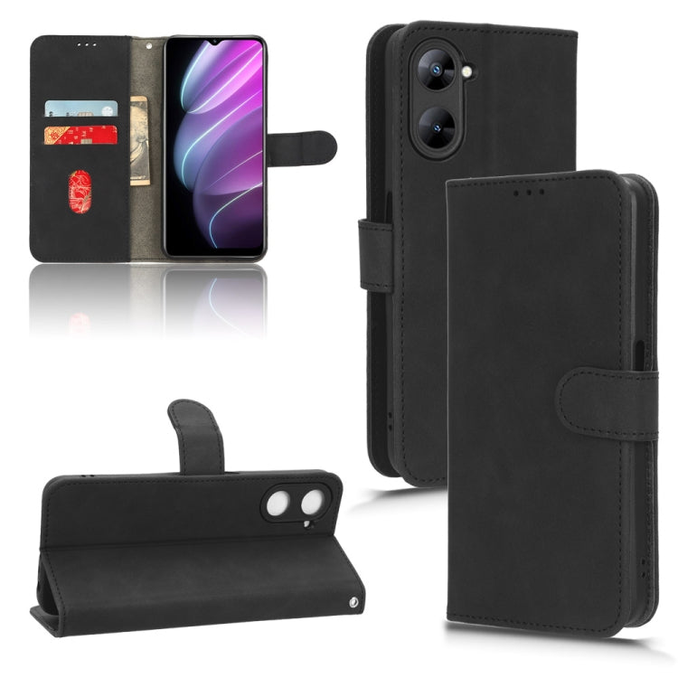 Black leather magnetic flip phone case with card holder and stand
