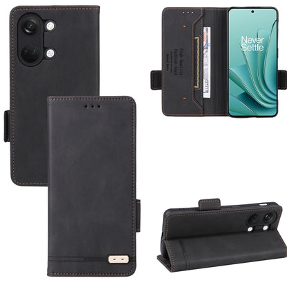 Black magnetic clasp leather phone case with flip cover and internal card pocket