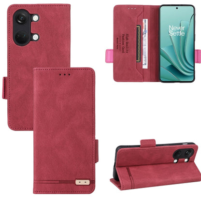 Maroon magnetic clasp leather phone case with flip cover and card holder