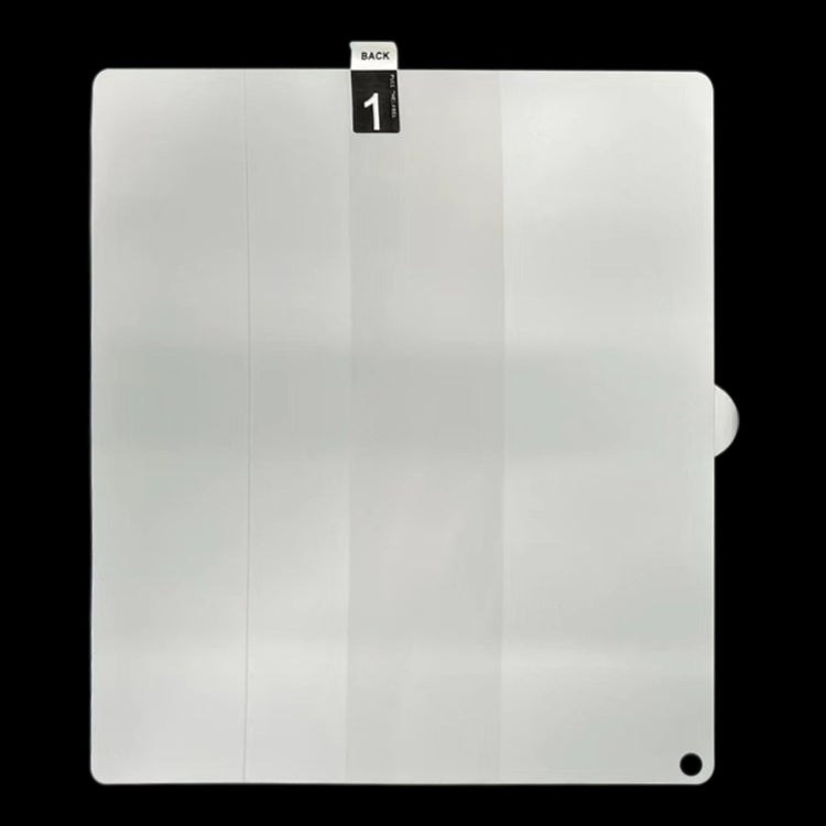 Hydrogel screen protector film sheet for foldable device, back side cutout
