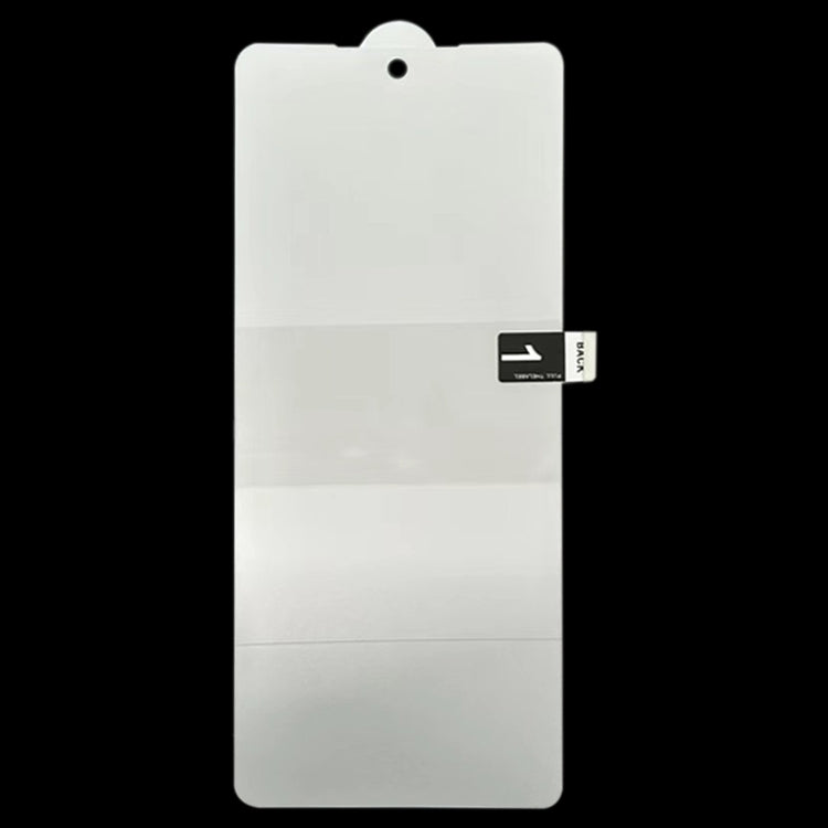 Clear hydrogel front screen protector film with alignment notch