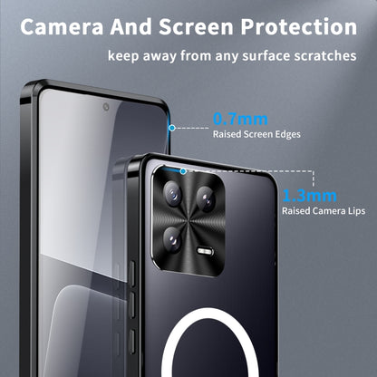 MagSafe magnetic frosted metal phone case, black, raised camera and screen edge protection