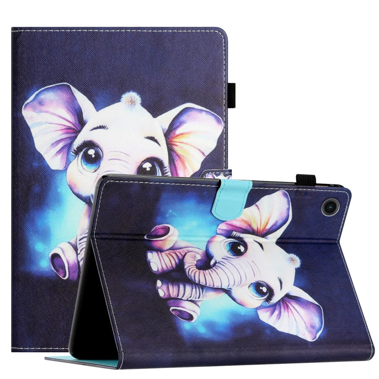 Coloured Drawing Stitching Smart Leather Tablet Case, For Lenovo Tab M10 Gen 3, For Lenovo Tab M10 HD Gen 2, For Lenovo Tab M10 Plus 3rd Gen, For Lenovo M10 Plus X606F, For Lenovo Tab P11 J606F