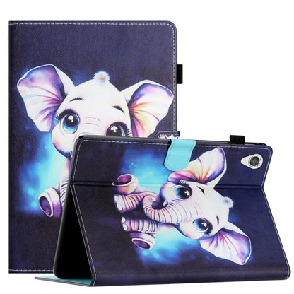 Coloured Drawing Stitching Smart Leather Tablet Case, For Lenovo Tab M10 Gen 3, For Lenovo Tab M10 HD Gen 2, For Lenovo Tab M10 Plus 3rd Gen, For Lenovo M10 Plus X606F, For Lenovo Tab P11 J606F