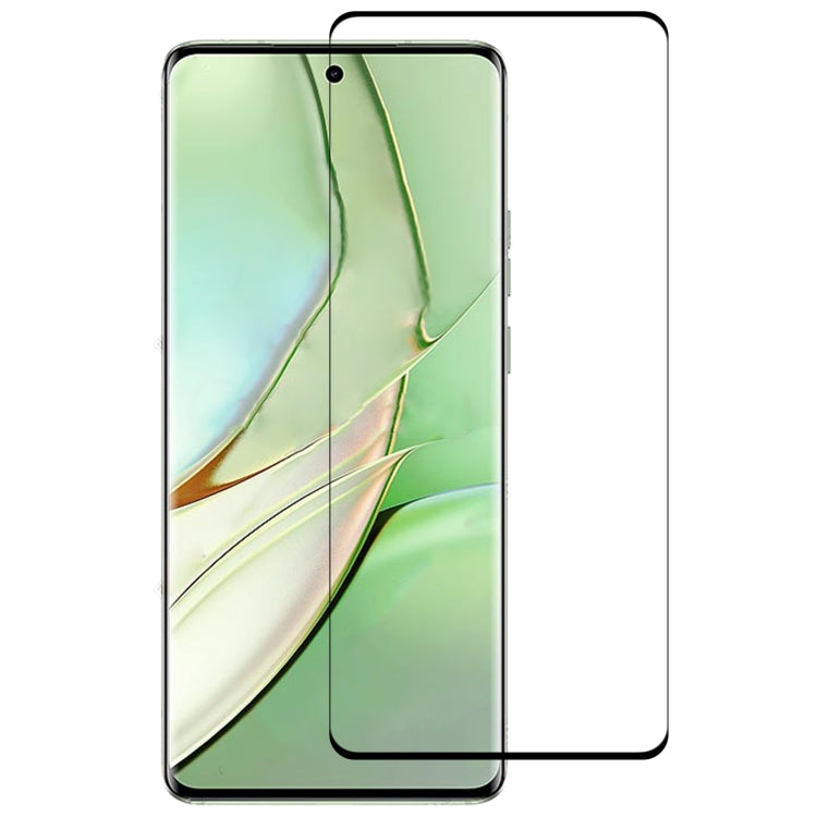 Curved edge tempered glass screen protector for Motorola Edge 40, black border.