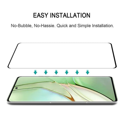 Tempered glass screen protector sheet with easy no-bubble installation guide arrows