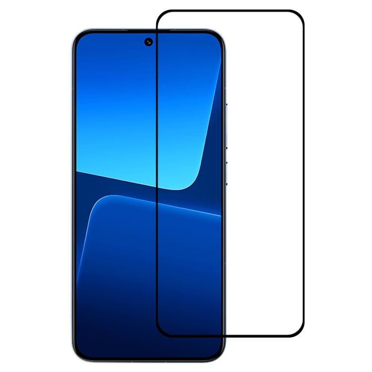 Curved edge tempered glass screen protector aligned over smartphone front display