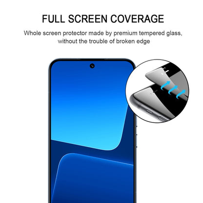 Curved tempered glass screen protector covering the front display of a smartphone