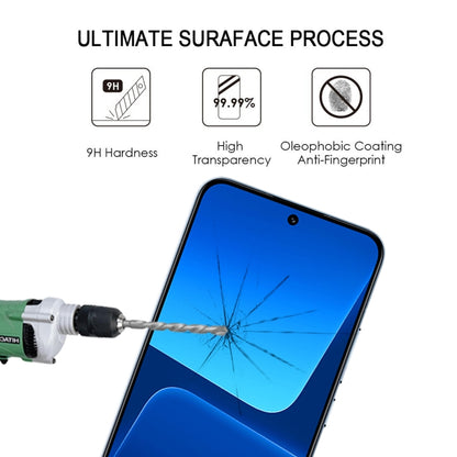 Tempered glass screen protector showing impact break pattern over smartphone screen