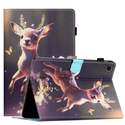 Coloured Drawing Stitching Smart Leather Tablet Case, For Samsung Galaxy Tab A8 10.5 2021 X205/X200, For Samsung Galaxy Tab S6 Lite P610/615, For Samsung Galaxy Tab A7 10.4 2020 T500/T505, For Samsung Galaxy Tab A7 Lite T220/T225                       ...