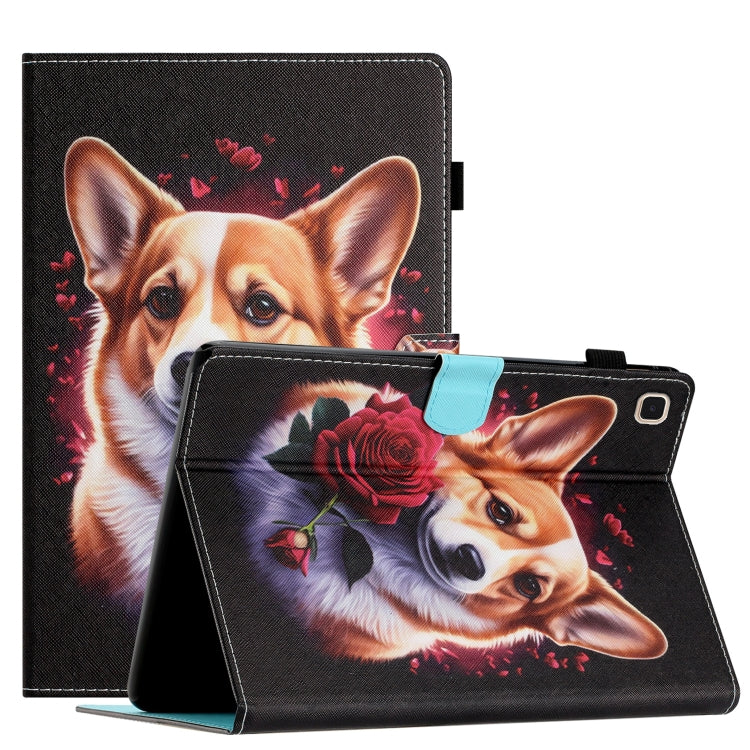 Coloured Drawing Stitching Smart Leather Tablet Case, For Samsung Galaxy Tab A8 10.5 2021 X205/X200, For Samsung Galaxy Tab S6 Lite P610/615, For Samsung Galaxy Tab A7 10.4 2020 T500/T505, For Samsung Galaxy Tab A7 Lite T220/T225                       ...
