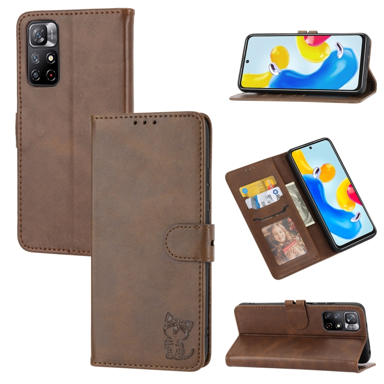 Embossed Happy Cat Pattern Flip Leather Phone Case, For Xiaomi Redmi Note 12 5G Global, For Xiaomi Redmi Note 12 Pro 5G Global, For Xiaomi Redmi Note 12 Pro+ 5G Global, For Xiaomi 12T/12T Pro/Redmi K50 Ultra, For Xiaomi 13, For Xiaomi 13 Pro, For OPPO ...