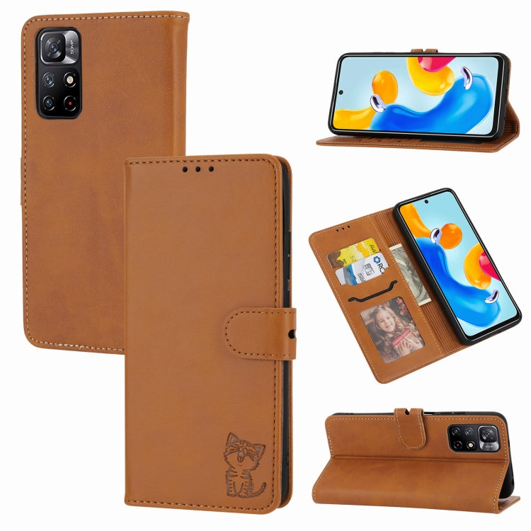 Embossed Happy Cat Pattern Flip Leather Phone Case, For Xiaomi Redmi Note 12 5G Global, For Xiaomi Redmi Note 12 Pro 5G Global, For Xiaomi Redmi Note 12 Pro+ 5G Global, For Xiaomi 12T/12T Pro/Redmi K50 Ultra, For Xiaomi 13, For Xiaomi 13 Pro, For OPPO ...