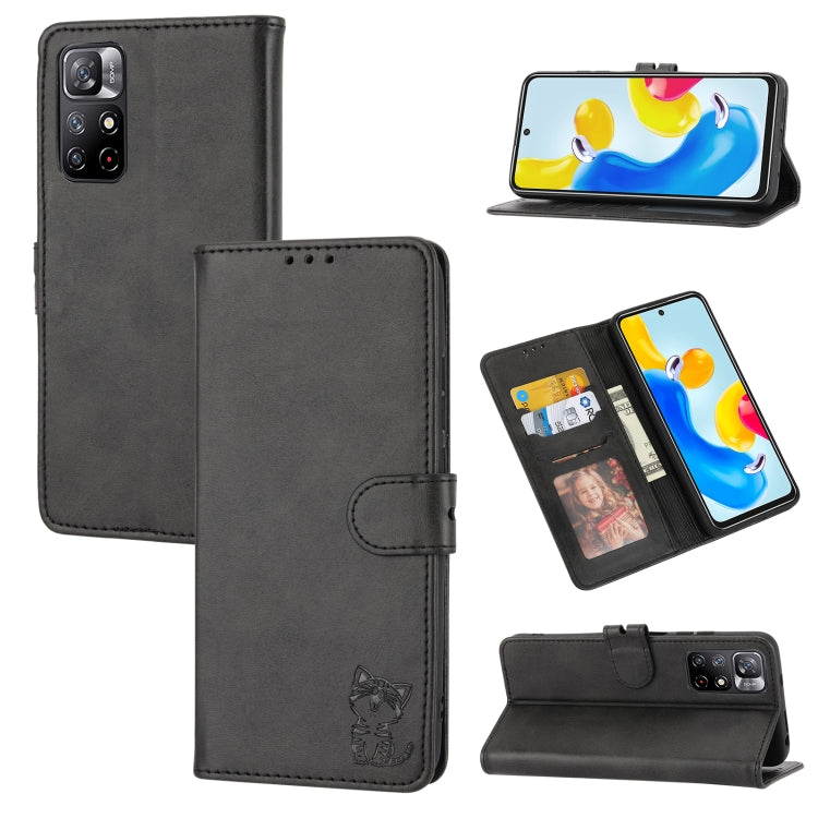 Embossed Happy Cat Pattern Flip Leather Phone Case, For Xiaomi Redmi Note 12 5G Global, For Xiaomi Redmi Note 12 Pro 5G Global, For Xiaomi Redmi Note 12 Pro+ 5G Global, For Xiaomi 12T/12T Pro/Redmi K50 Ultra, For Xiaomi 13, For Xiaomi 13 Pro, For OPPO ...