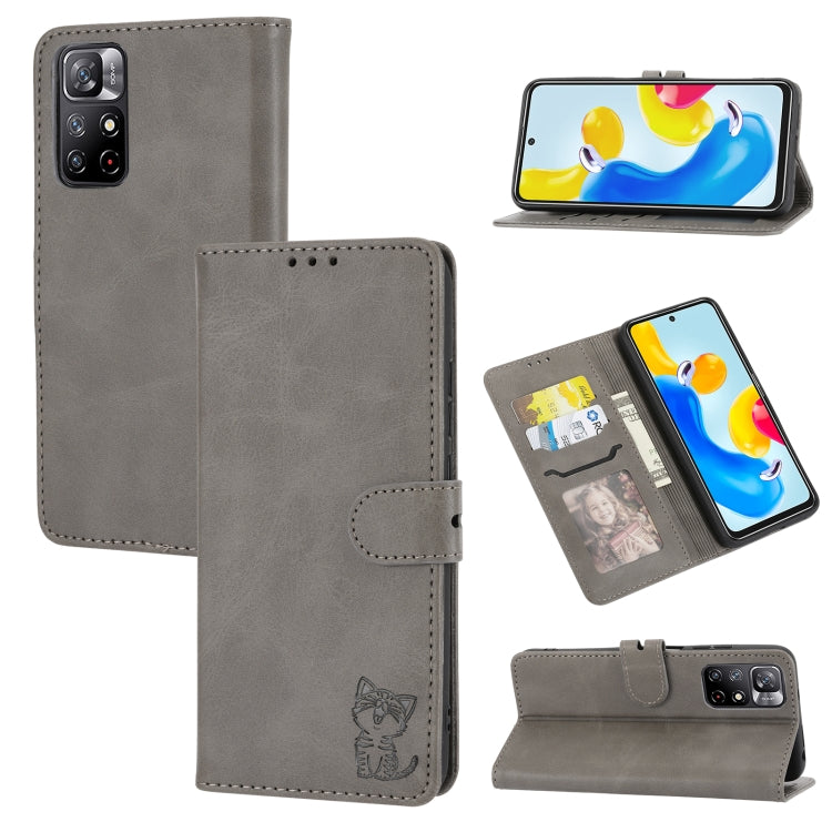 Embossed Happy Cat Pattern Flip Leather Phone Case, For Xiaomi Redmi Note 12 5G Global, For Xiaomi Redmi Note 12 Pro 5G Global, For Xiaomi Redmi Note 12 Pro+ 5G Global, For Xiaomi 12T/12T Pro/Redmi K50 Ultra, For Xiaomi 13, For Xiaomi 13 Pro, For OPPO ...