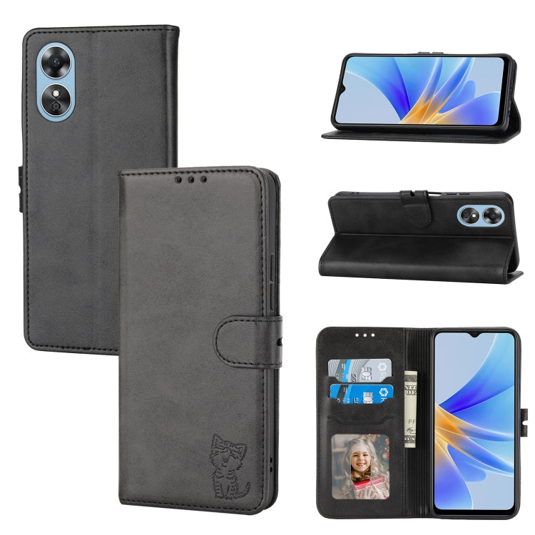 Embossed Happy Cat Pattern Flip Leather Phone Case, For Xiaomi Redmi Note 12 5G Global, For Xiaomi Redmi Note 12 Pro 5G Global, For Xiaomi Redmi Note 12 Pro+ 5G Global, For Xiaomi 12T/12T Pro/Redmi K50 Ultra, For Xiaomi 13, For Xiaomi 13 Pro, For OPPO ...