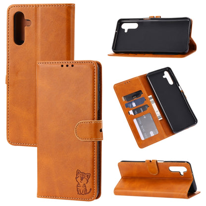 Embossed Happy Cat Pattern Flip Leather Phone Case, For Xiaomi Redmi Note 12 5G Global, For Xiaomi Redmi Note 12 Pro 5G Global, For Xiaomi Redmi Note 12 Pro+ 5G Global, For Xiaomi 12T/12T Pro/Redmi K50 Ultra, For Xiaomi 13, For Xiaomi 13 Pro, For OPPO ...