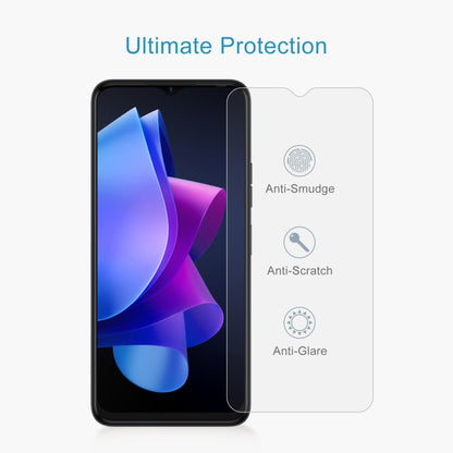 Clear tempered glass screen protector film with anti-scratch coverage