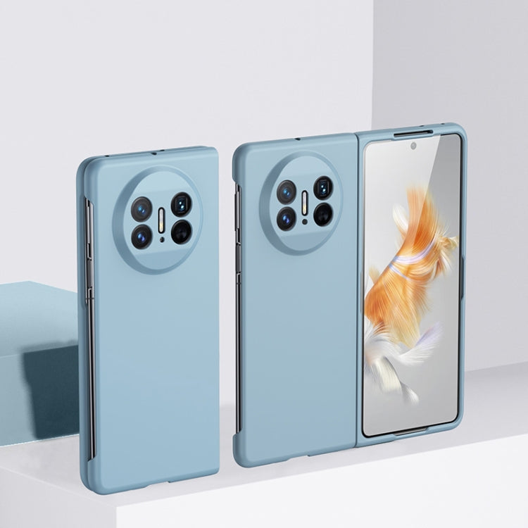 Light blue full coverage shockproof phone case with camera cutouts and side buttons