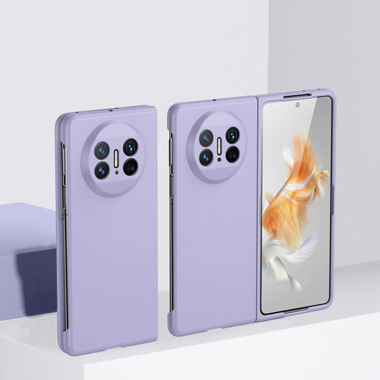 Purple full coverage shockproof phone case with camera cutouts and side buttons