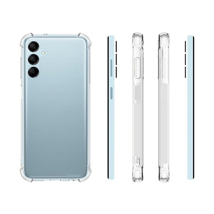 Light blue phone case with clear TPU bumper corners and side button cutouts