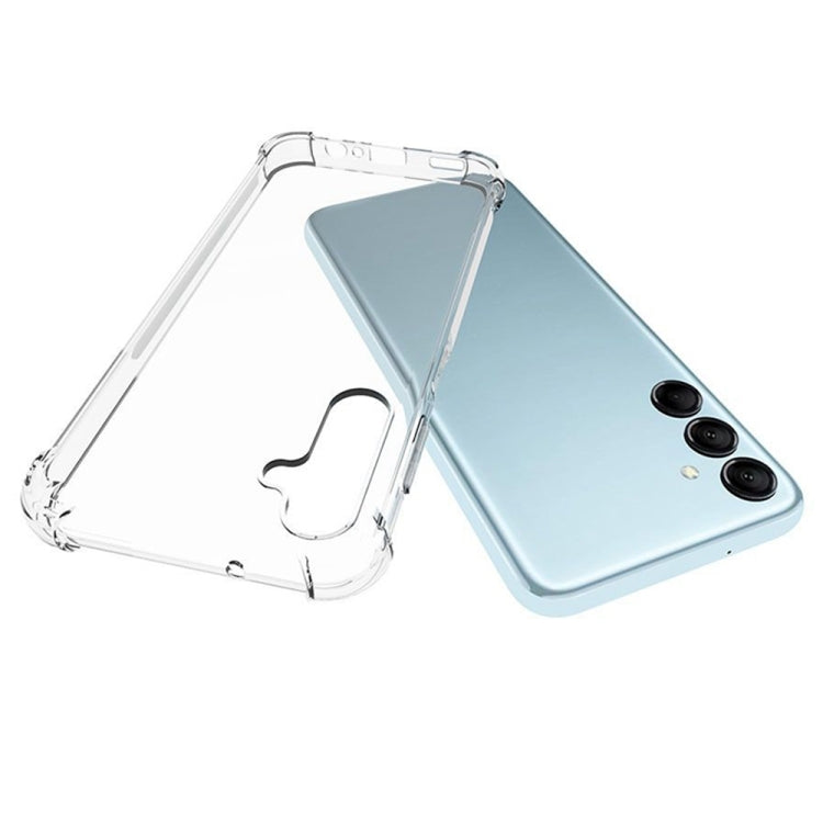 Sky blue phone case with clear TPU corners and camera cutouts