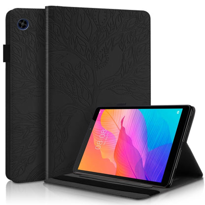 Black embossed flip tablet case with built-in stand and front cover
