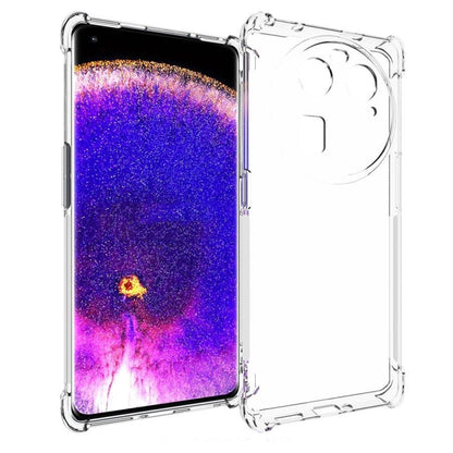 Clear shockproof TPU phone case with raised bezel and open button cutouts