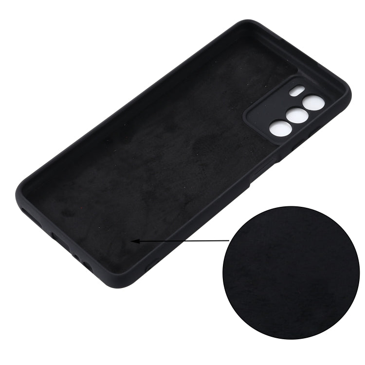 Black silicone phone case for ZTE Blade V40 Vita with camera cutout and protective edges