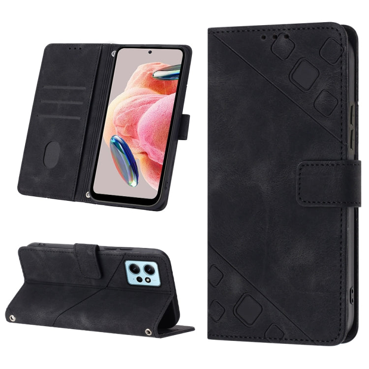 Black embossed leather folio phone case with card holder and front stand cover