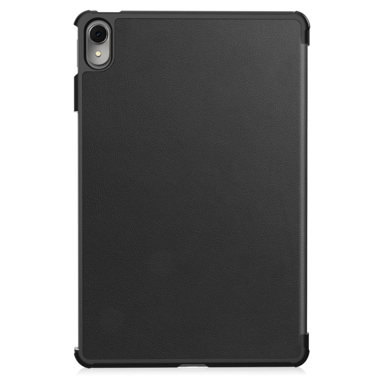 Black textured leather tablet case with corner protection and camera cutout