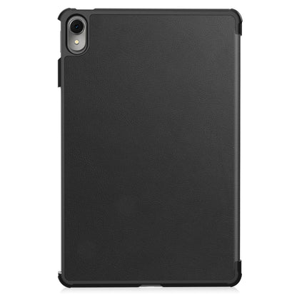 Black textured leather tablet case with corner protection and camera cutout