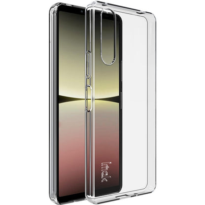Transparent TPU phone case with protective frame and camera cutout for Xperia phone