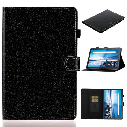 Black glitter flip tablet case with card slot and built-in stand