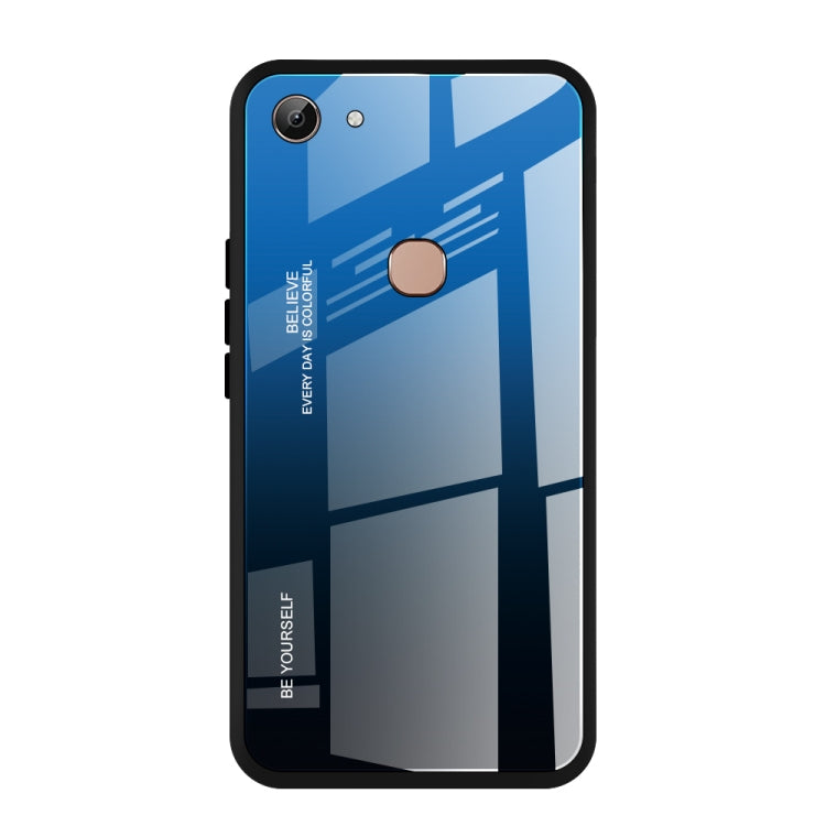 Gradient glass phone case with blue pattern, for OnePlus 8 and Vivo Y83