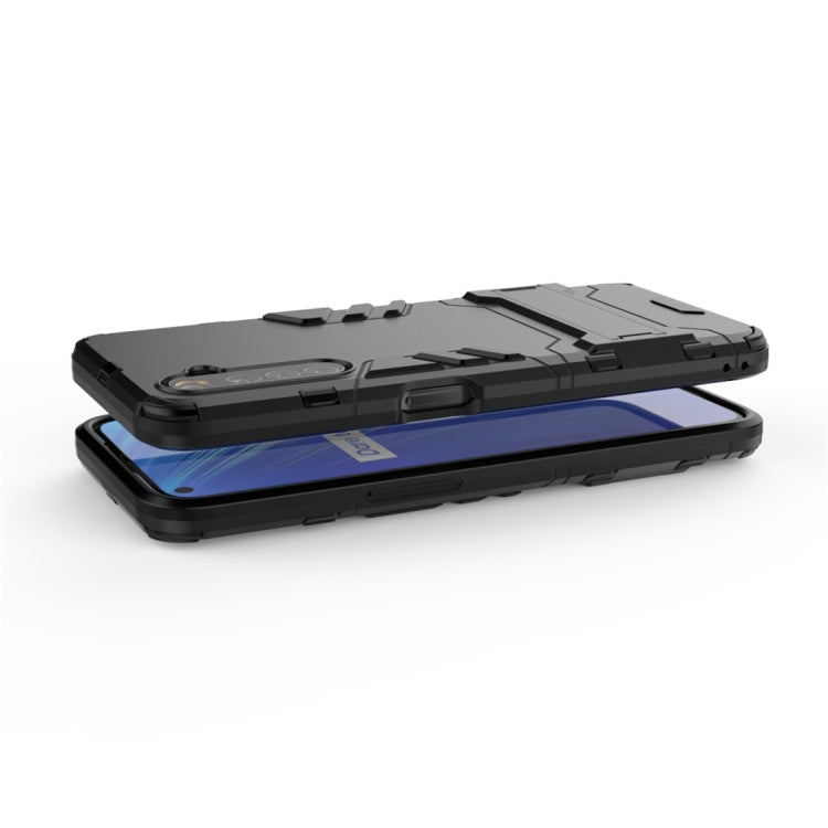 Black rugged phone case with fold-out holder for hands-free viewing