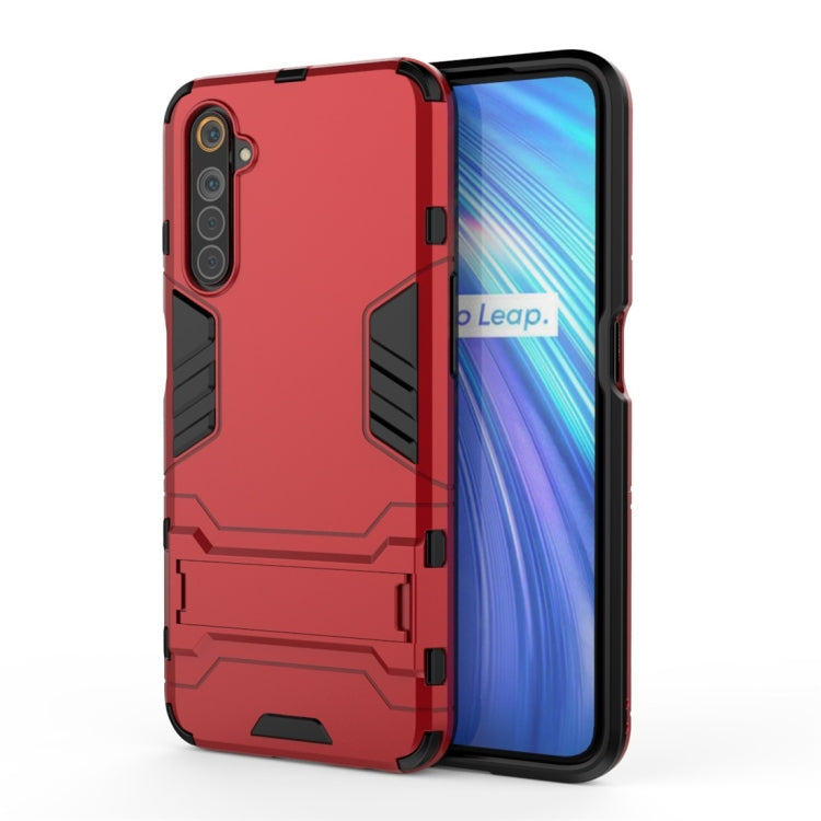 Shockproof red rugged phone case with screen protection and camera cutouts