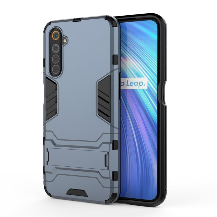 Shockproof PC+TPU phone case, dark gray/black with raised edge and camera cutout