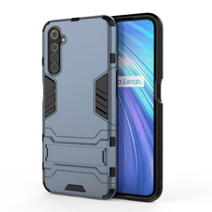 Shockproof PC+TPU phone case, dark gray/black with raised edge and camera cutout