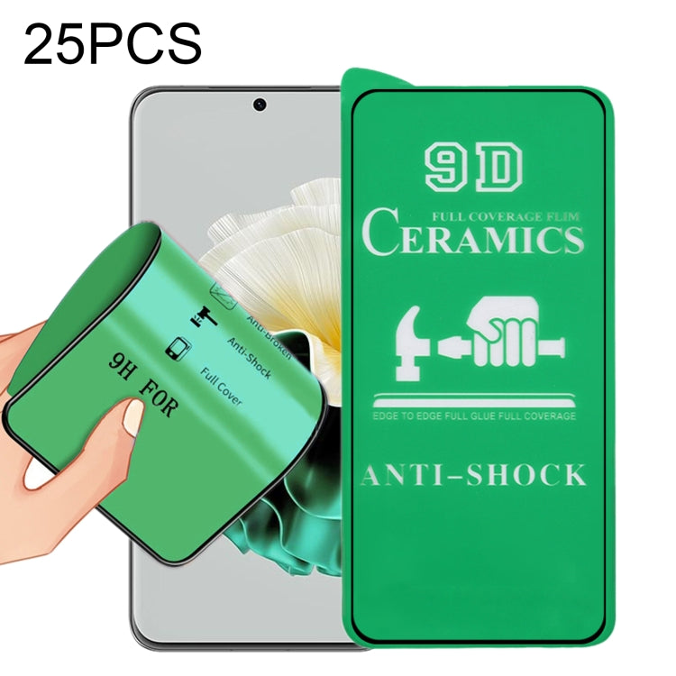 9D full-screen ceramic screen protector film set, 25 pieces for Huawei P60 series