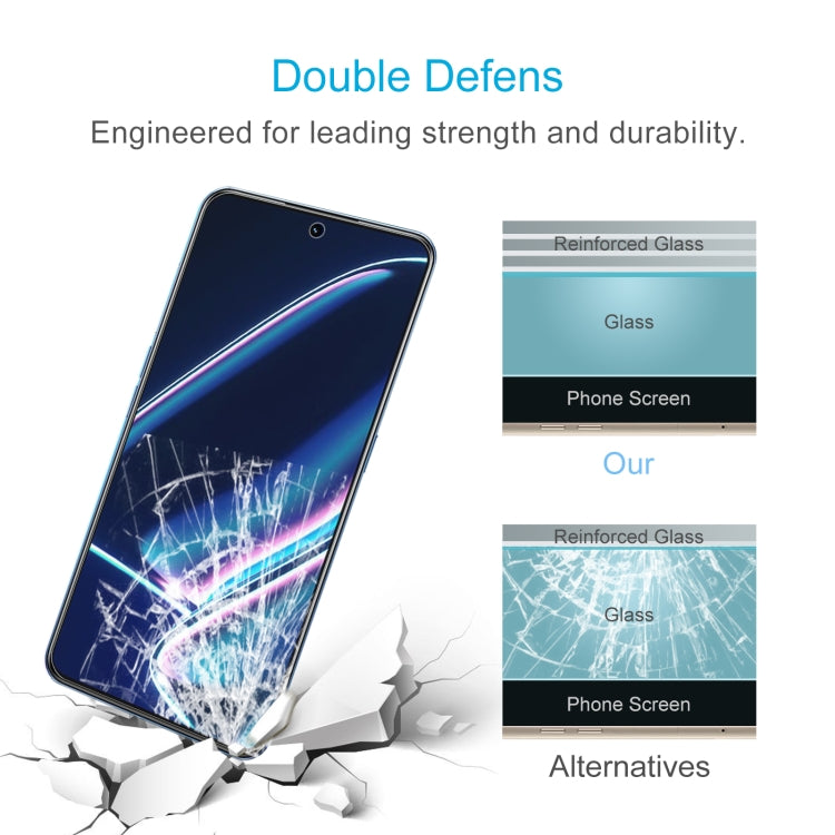 Tempered glass screen protector with reinforced glass layers for impact resistance