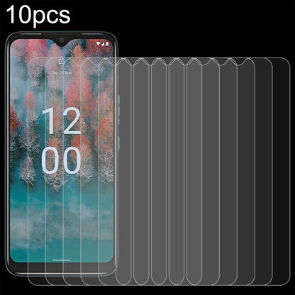 Tempered glass screen protector set for Nokia smartphone, 10-piece pack.