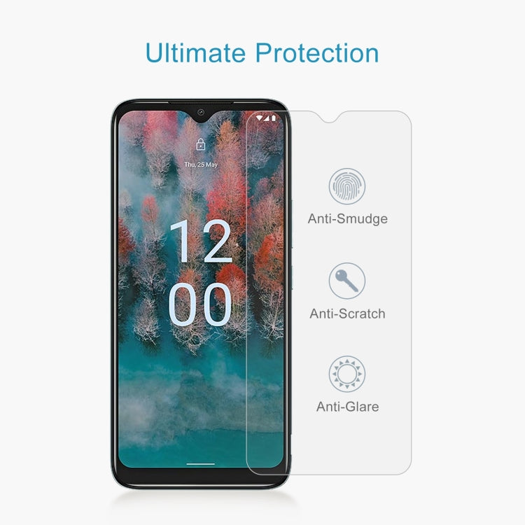 Tempered glass screen protector for Nokia phone with anti-smudge scratch anti-glare.