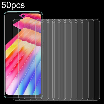 Set of 50 tempered glass screen protectors, 2.5D edge, for phone display