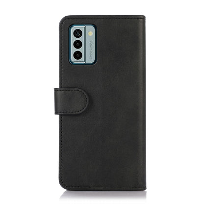 Black cow-texture leather folio phone case with camera and speaker cutout