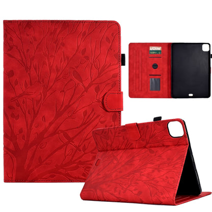 Red tablet PU case with leaf pattern, flip cover, and folding stand