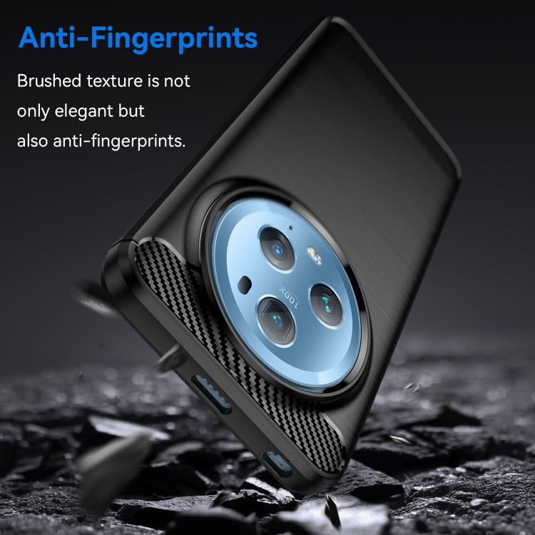 Dark brushed TPU phone case with carbon-fiber texture and camera opening
