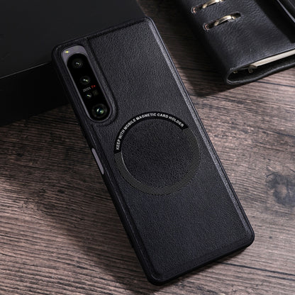 Black textured PU phone case with MagSafe magnetic card holder and camera cutouts