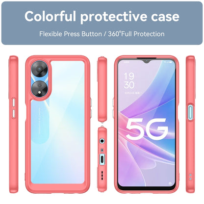 Pink protective phone case with side buttons and camera cutout, front and back.